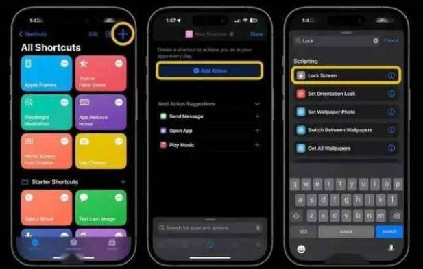 浮山苹果14锁屏维修店分享iPhone14升级iOS16.4后如何创建锁屏快捷方式 
